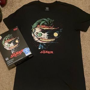 Joker Death of The Family Pop Shirt Size Small Brand New with Box